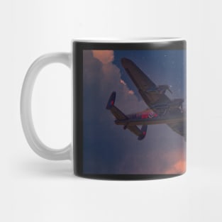 RAF Avro Lancaster Bomber in Moonlight Sky Mug